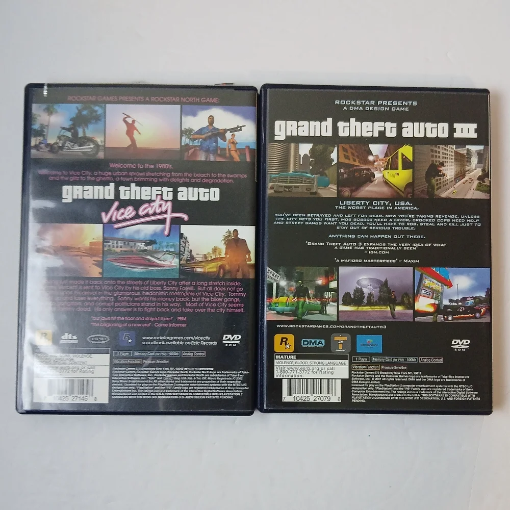 Grand Theft Auto Vice City & 3 for PlayStation‎ 2/TESTED